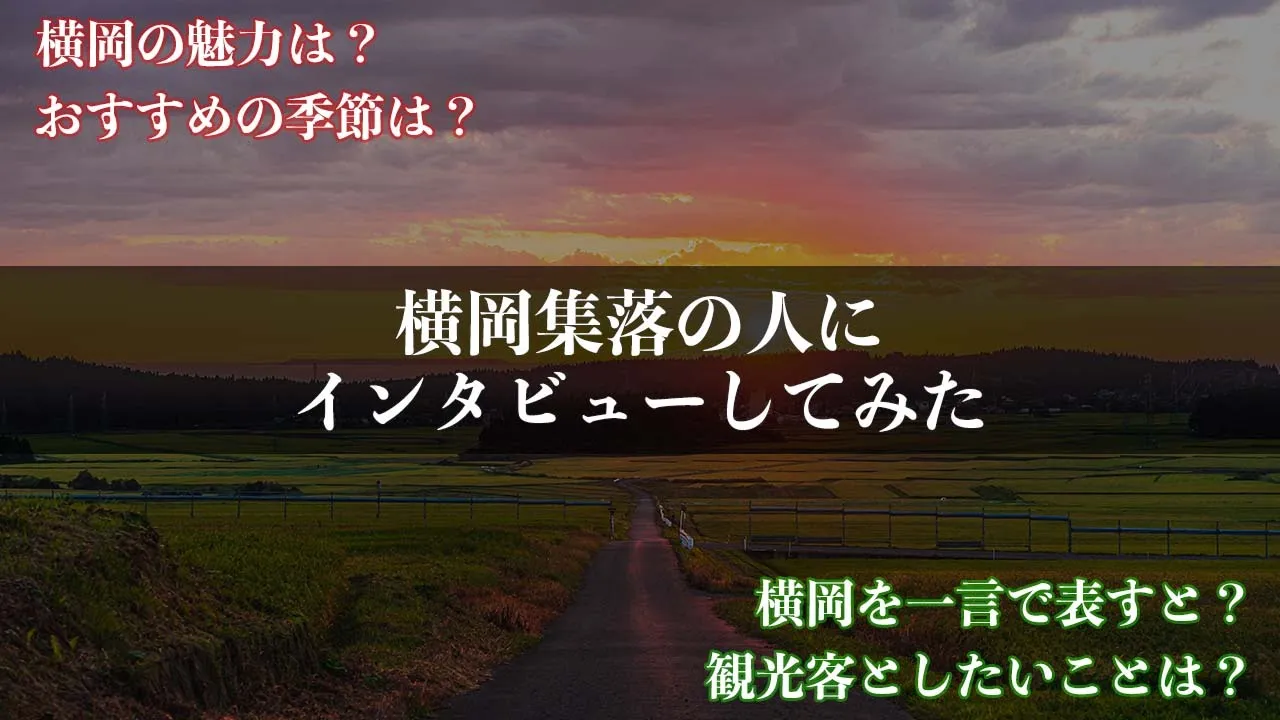 【質問】ゲストハウスの地域住民にこの町について聞いてみた。